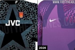 耐克2026世界杯及26-27赛季门将球衣曝光：星图案致敬1994经典款