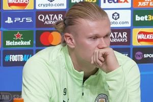  瓜帅称你比肩梅罗？哈兰德：不，我差远了，没人能接近他俩