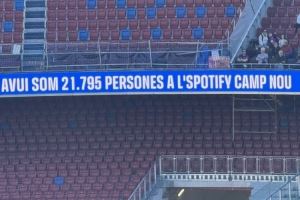  门票售罄！21795名球迷入场观看巴萨在诺坎普的训练